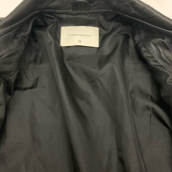 DEADWOOD Recycled women leather jacket, designer - Picture 6 of 13